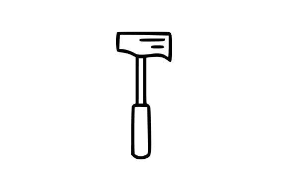 Axe Tool Line Art Clip Art: Graphics for Editorial Use