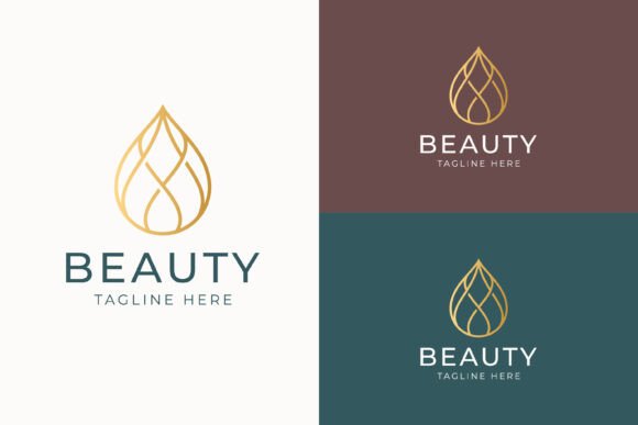 Golden Droplet Logo: Graphics for Elegant Branding