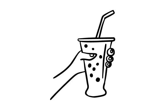 Hand Holding a Drink Graphics for Crafters