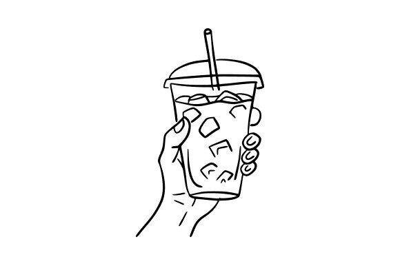Iced Coffee Cup Graphics & Illustrations