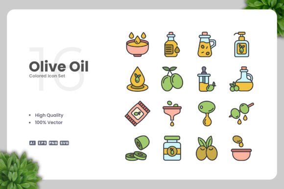 Olive Oil Colored Icons Review