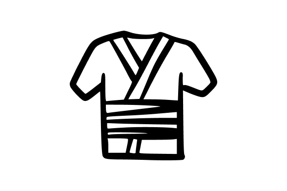 Outline Japanese Kimono Graphics