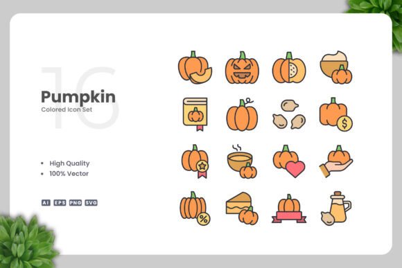 Pumpkin Colored Icons for Crafters