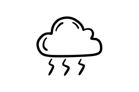 Shower Cloud Sketch: Graphics and Illustrations for Creative Publishing
