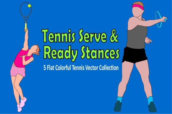 Tennis Serve Ready Stances Graphics