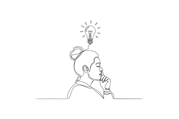 Thoughtful Woman Clip Art
