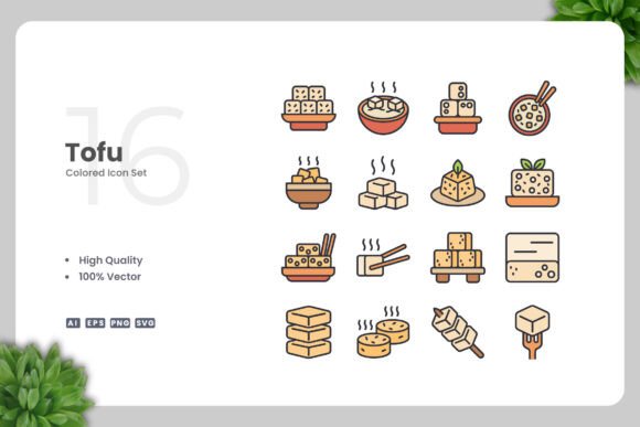 Tofu Colored Icons: Graphics and Icons for Modern Design