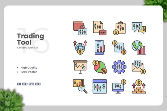 Trading Tool Colored Icons