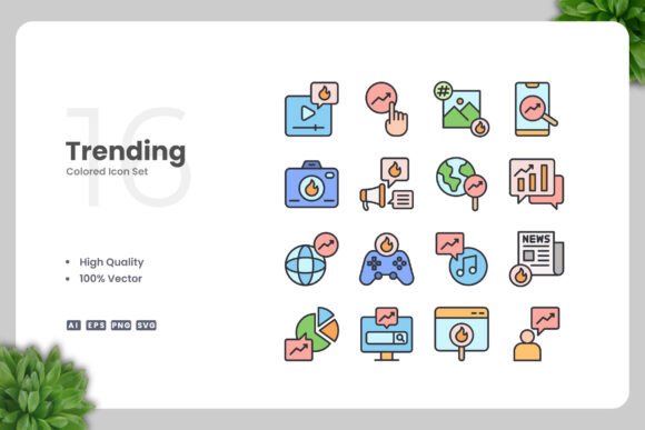 Trending Colored Icons for Modern Design