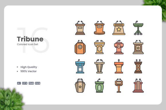 Tribune Colored Icons: Graphics and Icons for Creative Design